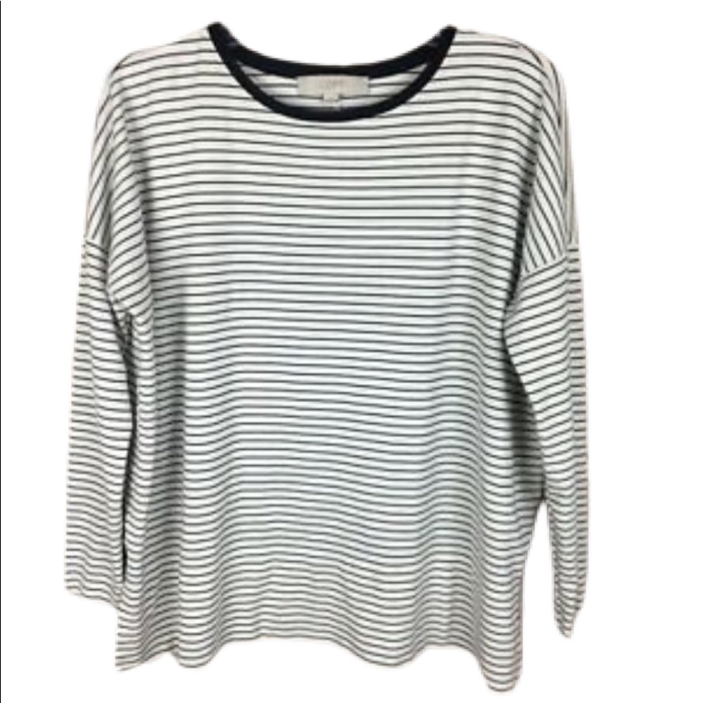 LOFT Long Sleeve Striped Top